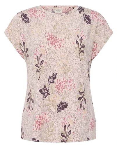 Fransa - FRSeen T-shirt - Serena Floral Pumicestone